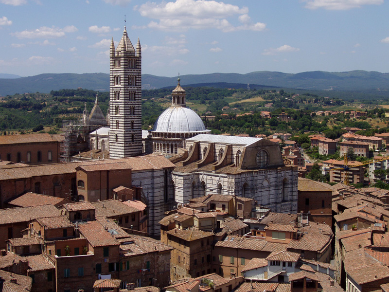 Bild vom Dom von Siena vom Torre del Mangia, Toskana